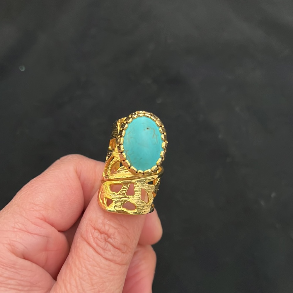 Turquoise Adjustable ring - Picture 8 of 11